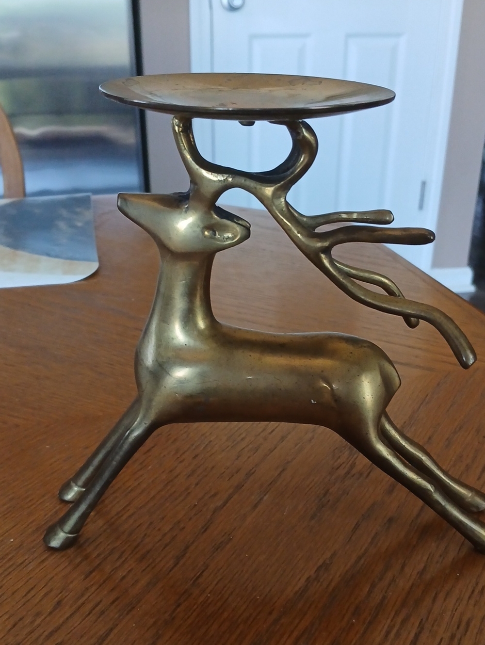 Brass Reindeer Candle Holder - Sculptural Holiday Decor